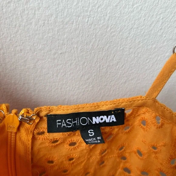Fashion Nova Orange Mini Sundress - Picture 3 of 4